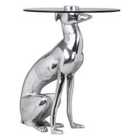 Beistelltisch silber Aluminium B/H/T: ca. 40x50x40 cm Beistelltisch DOG - silber (40,00/50,00/40,00cm) - Wohnling