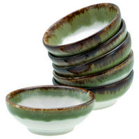 CreaTable Dipschalen-Set Cascade grün Steinzeug Cascade - grün - CreaTable