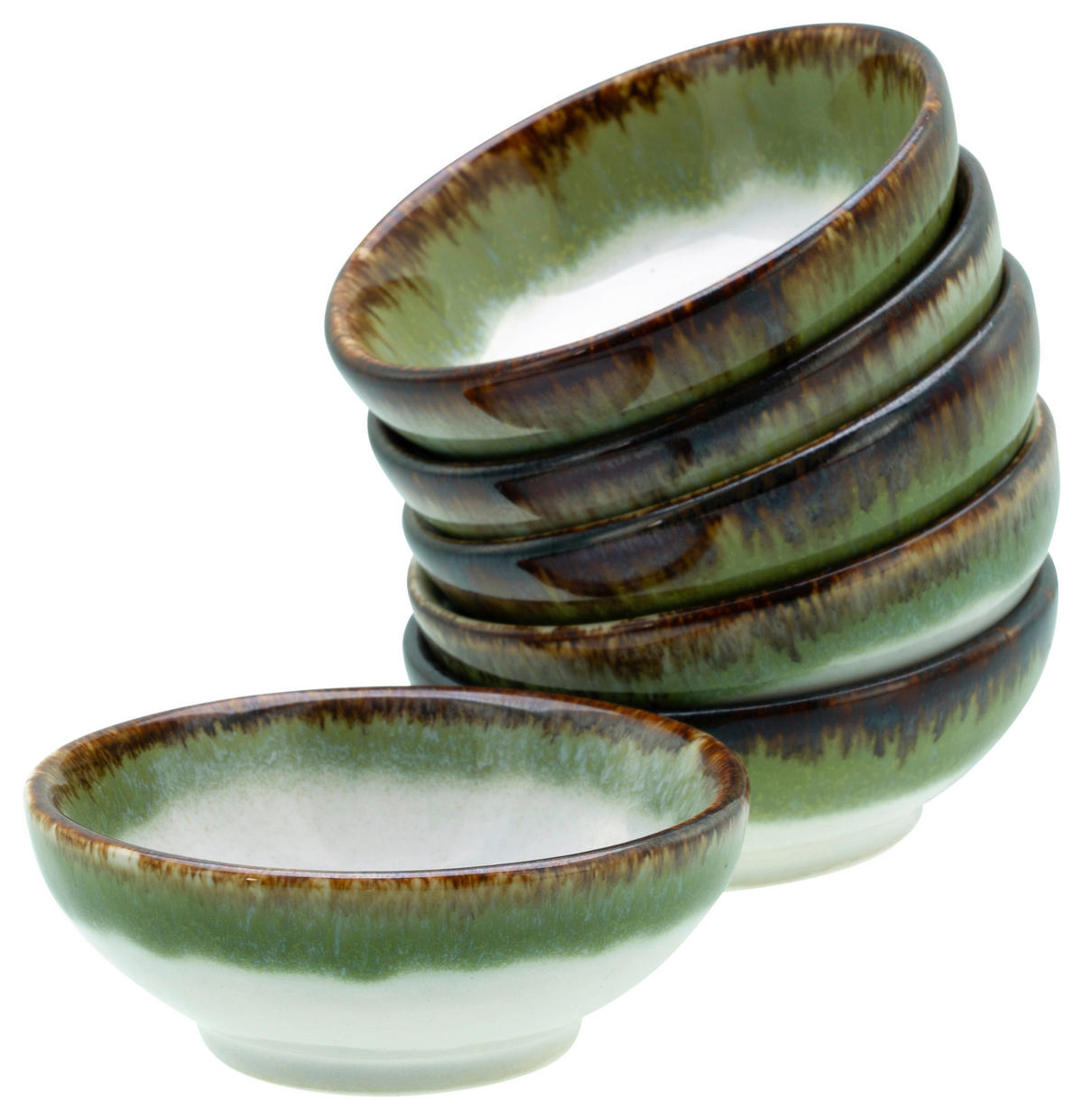 CreaTable Dipschalen-Set Cascade grün Steinzeug Cascade - grün - CreaTable