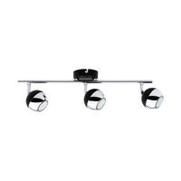 SPOT Light Spotbalken 2502304 schwarz Chrom Metall B/H/T: ca. 48x16x8 cm GU10 3 Brennstellen Bianca - schwarz/Chrom (48,00/16,00/8,00cm) - SPOT Light