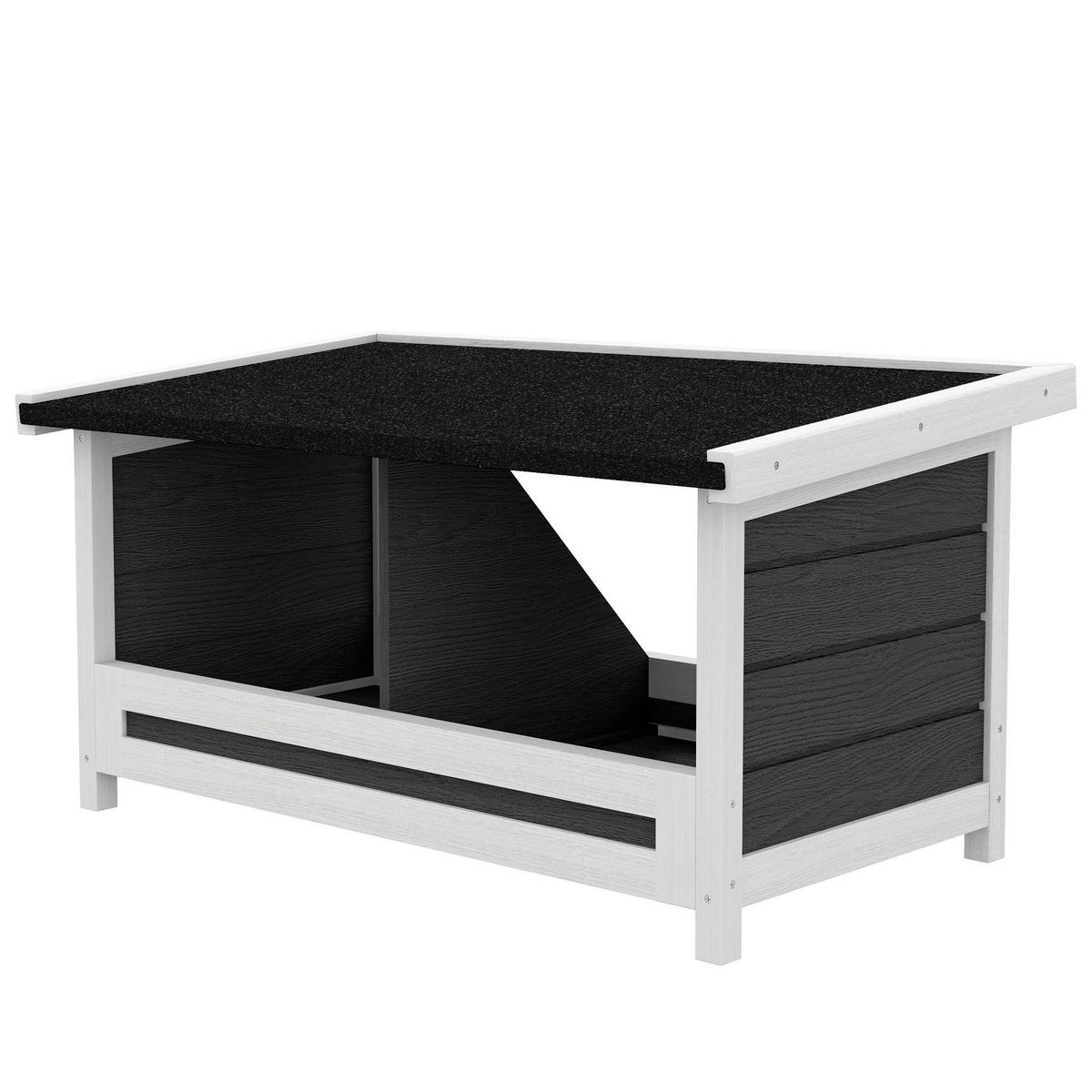 PawHut Hühner-Legenest weiß Holz B/H/L: ca. 37x34x66 cm Hühner-Legenest - weiß/grau (66,00/37,00/34,00cm) - PawHut