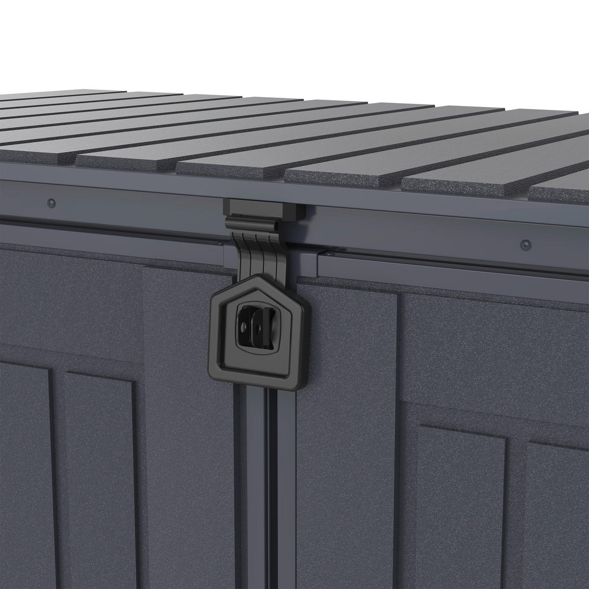 VCM Mülltonnenbox 3er StoreAway grau Kunststoff B/H/L: ca. 124x190x108 cm StoreAway - grau (108,00/124,00/190,00cm) - VCM