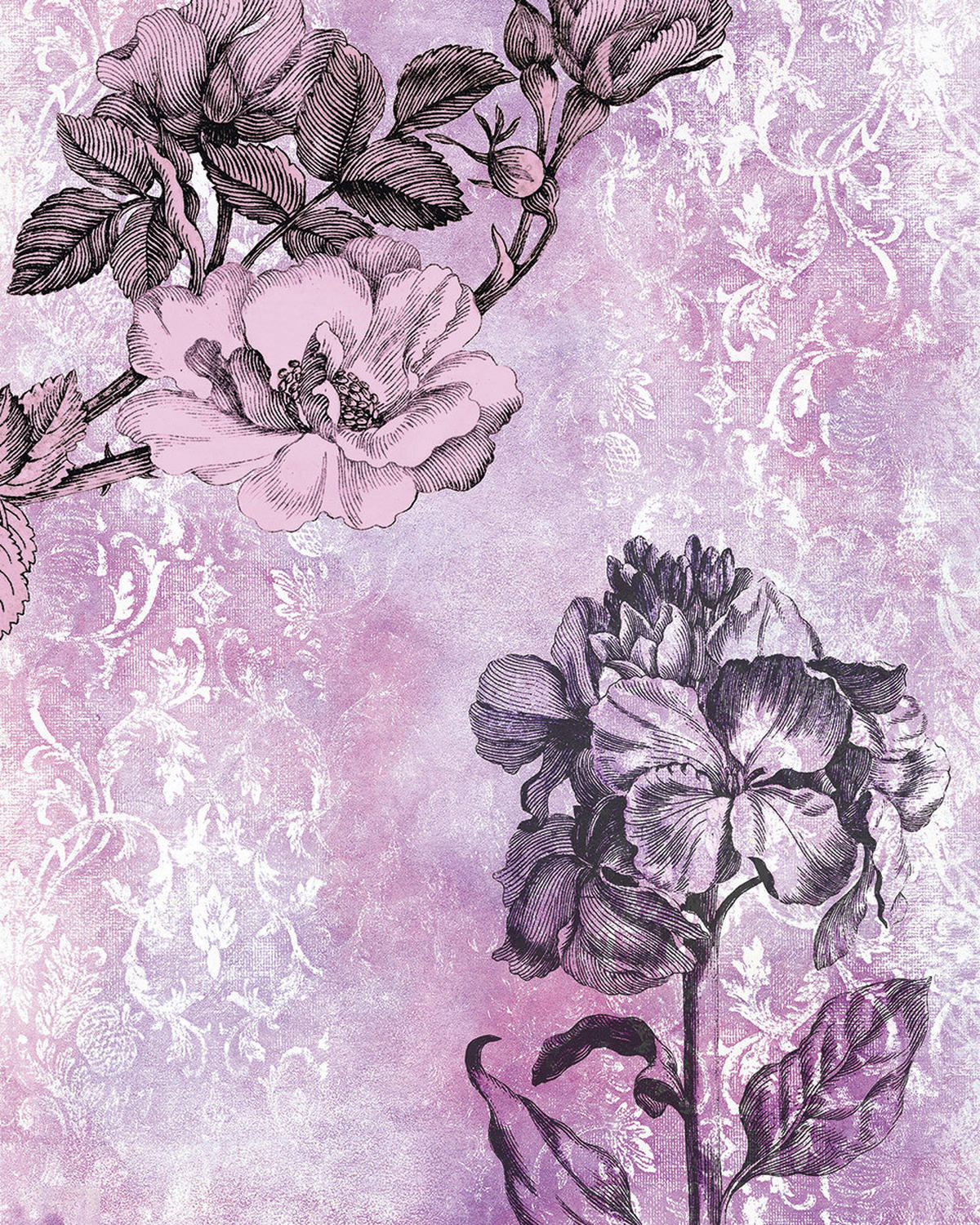 Komar Fototapete Baroque Pink B/L: ca. 200x250 cm Baroque Pink - (200,00/250,00cm) - Komar