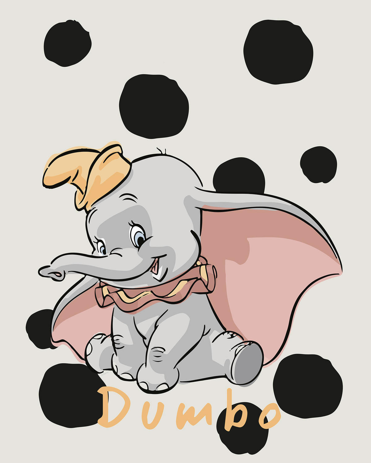 Komar Poster Dumbo Dots Disney B/L: ca. 40x50 cm Dumbo Dots - (40,00/50,00cm) - Komar