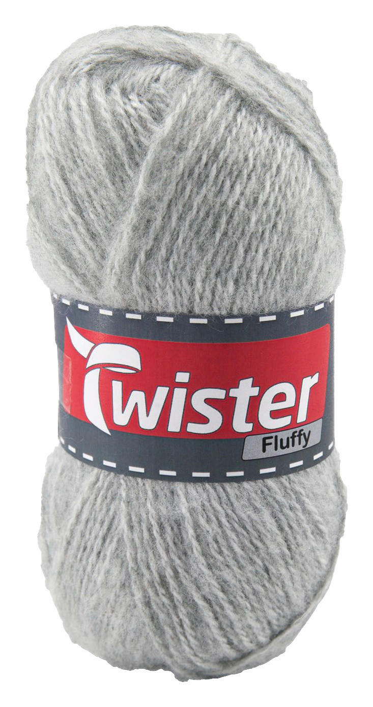 Handstrickgarn Fluffy hellgrau L: ca. 16000 cm Fluffy - hellgrau (16000,00cm) - Twister