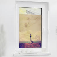 LICHTBLICK Fensterfolie Leuchtturm  Leuchtturm orange rot B/L: ca. 50x100 cm Leuchtturm - orange/rot (50,00/100,00cm) - LICHTBLICK