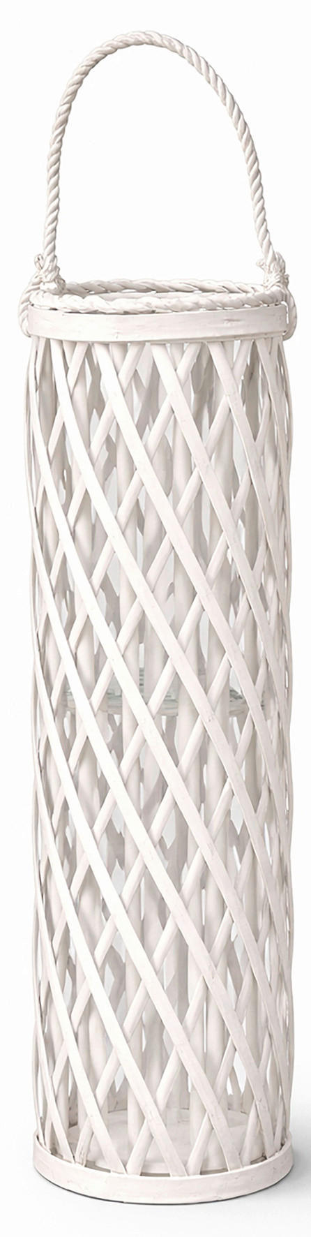 Laterne weiß B/H/L: ca. 19x80x17 cm Laterne_L_Bambus - weiß (17,00/19,00/80,00cm)