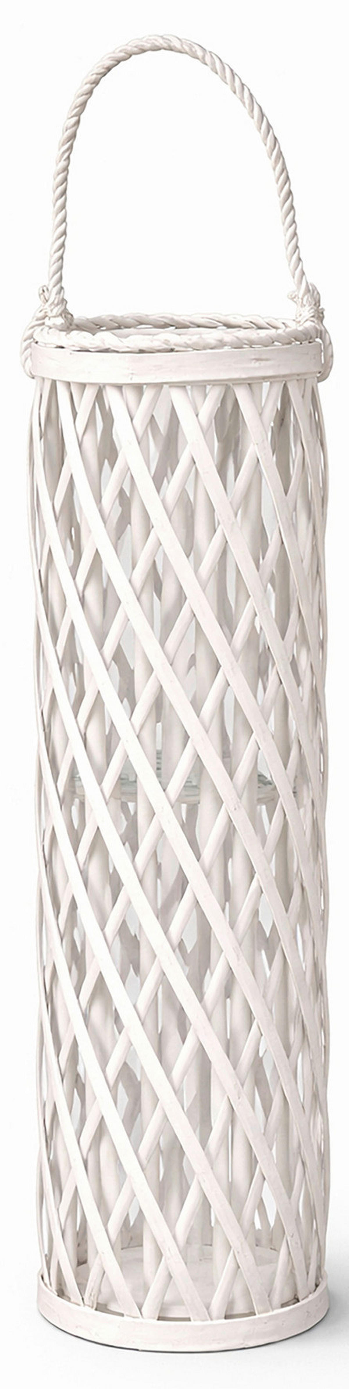 Laterne weiß B/H/L: ca. 19x80x17 cm Laterne_L_Bambus - weiß (17,00/19,00/80,00cm)