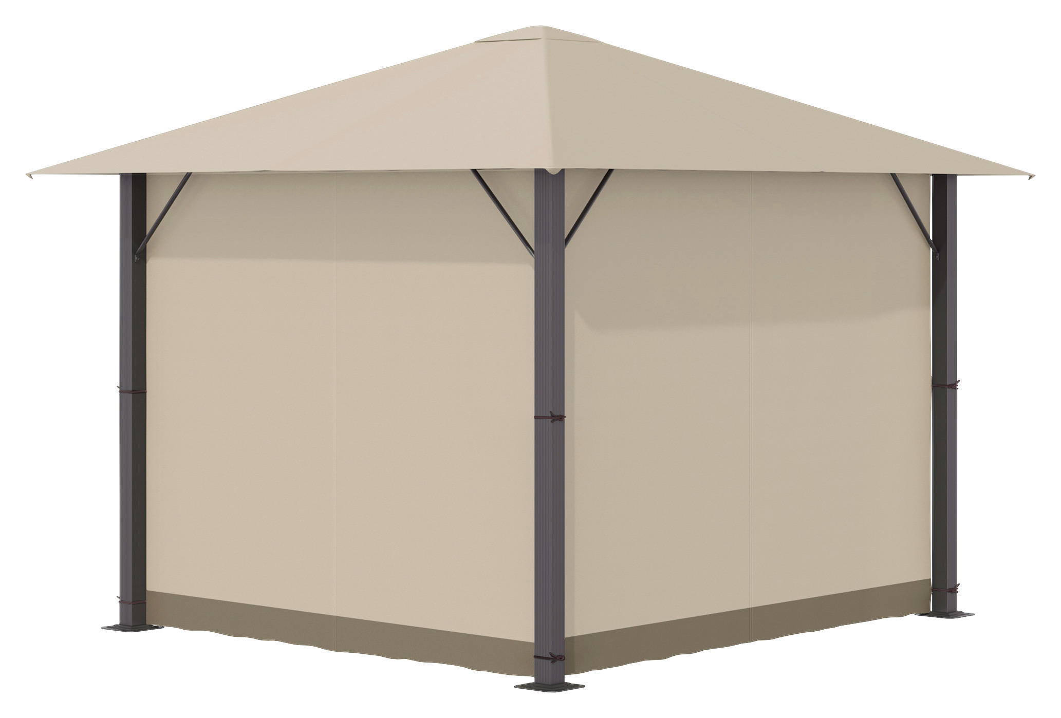 Outsunny Pavillon khaki Aluminium B/H/L:...