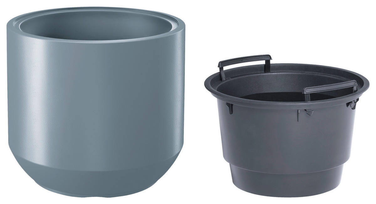 Prosperplast Blumentopf HEOS hellgrau Kunststoff B/H/L: ca. 47x42x47 cm HEOS - hellgrau (47,00/47,00/42,00cm) - Prosperplast