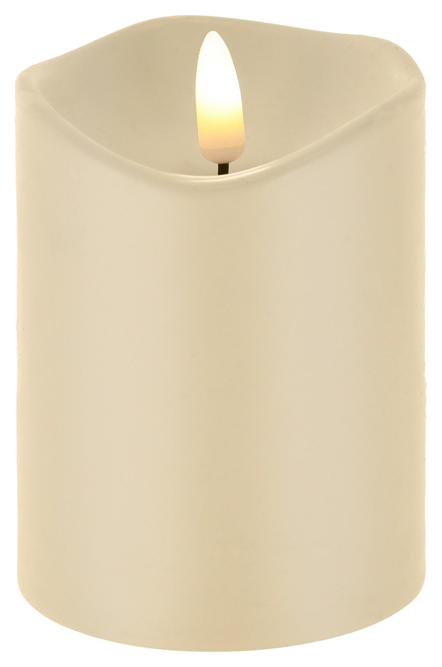 LED-Kerze beige B/H/L: ca. 7,5x10x7,5 cm LED-Kerze_New_Flame - beige (7,50/7,50/10,00cm)