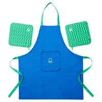 BENETTON Schürze- und Topflappen-Set Rainbow blau Baumwolle Rainbow - blau - BENETTON