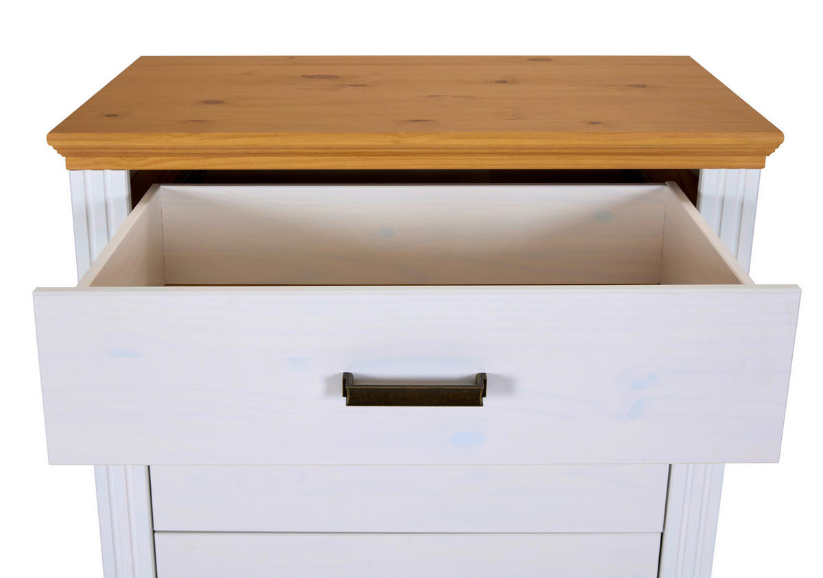 Kommode Maluno weiß lackiert B/H/L: ca. 48,3x104x93 cm Maluno - weiß (93,00/48,30/104,00cm) - Inter Link