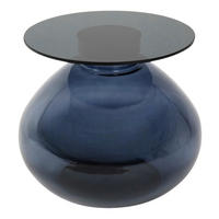 Beistelltisch Anna schwarz Glas H/D: ca. 42x52 cm Anna - schwarz (52,00/42,00cm)