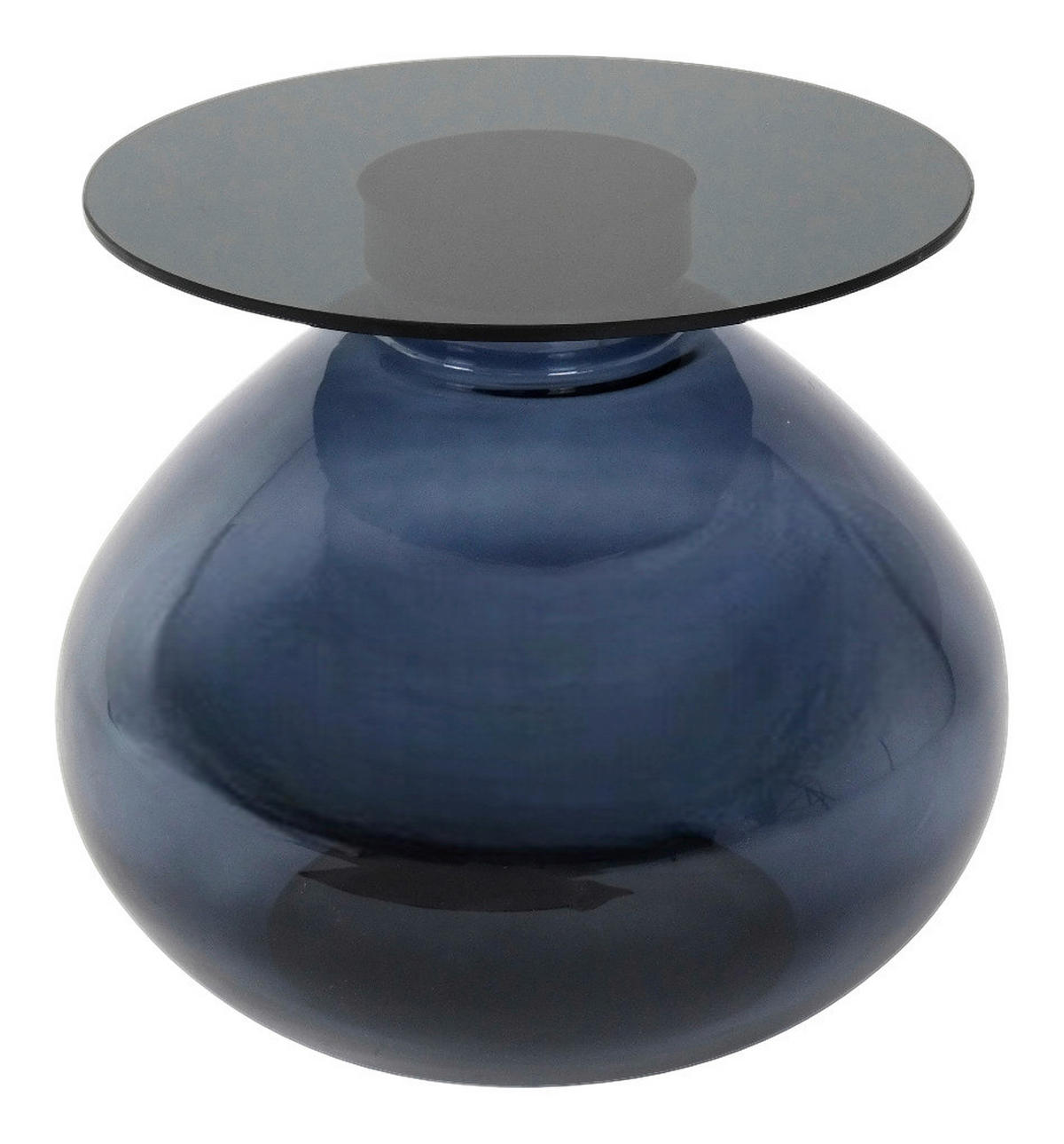 Beistelltisch Anna schwarz Glas H/D: ca. 42x52 cm Anna - schwarz (52,00/42,00cm)