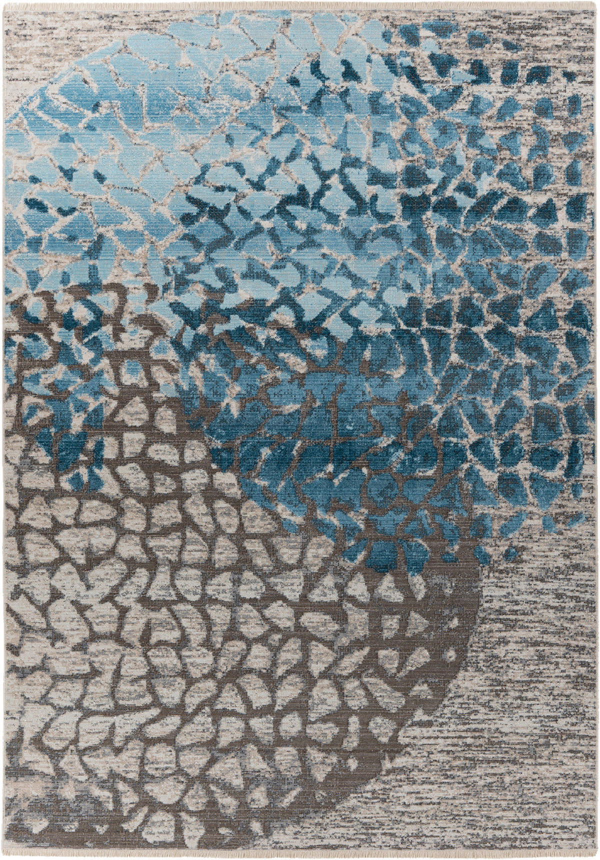 Kayoom Kurzflorteppich Milan 425 mehrfarbig B/H/L: ca. 80x0,5x150 cm Milan 425 - blau/mehrfarbig (150,00/80,00/0,50cm) - Kayoom