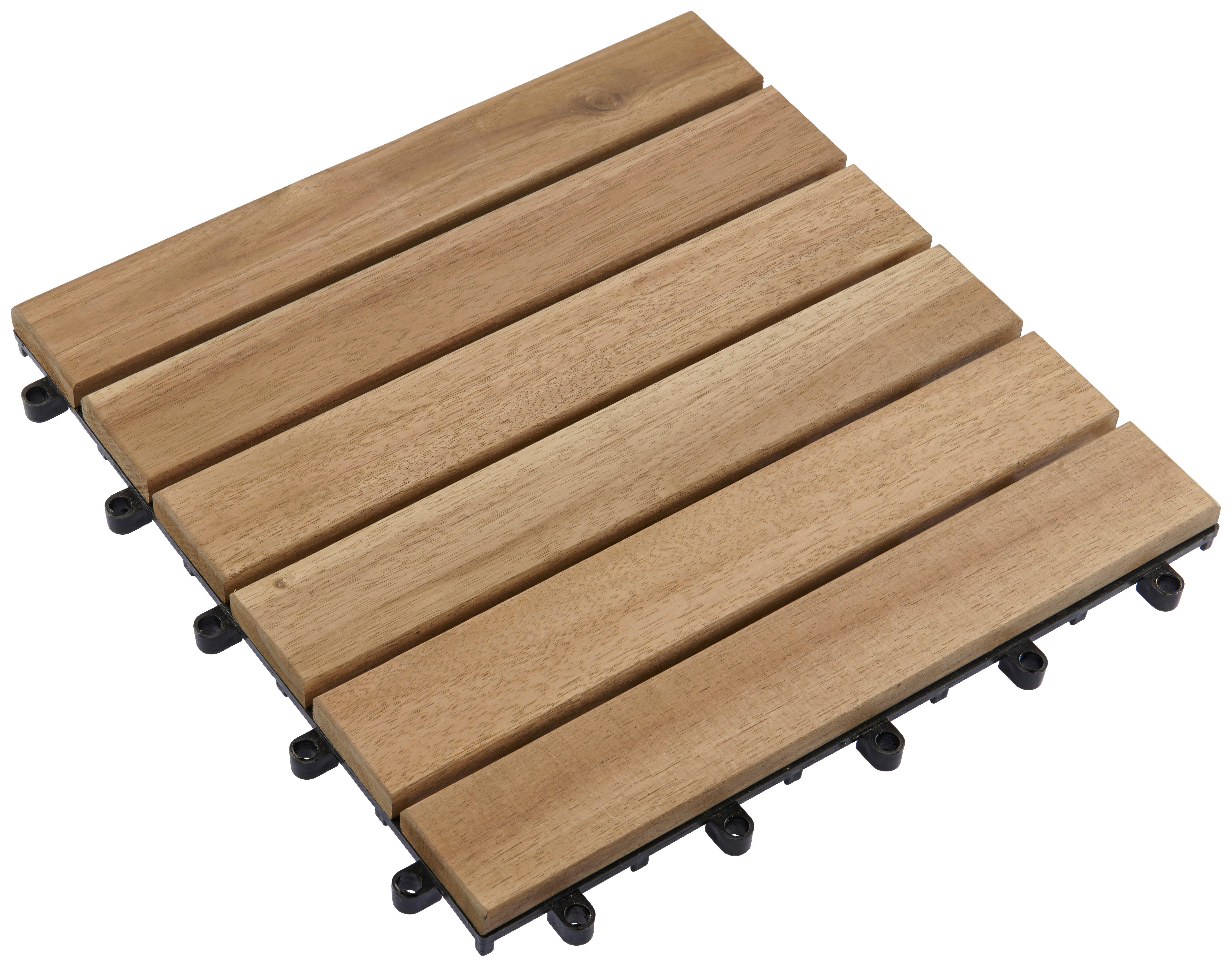Terrassenfliese Akazie, 9 Stück im Paket natur B/L: ca. 30x30 cm Akazie, 9 Stück im Paket - natur (30,00/30,00/2,40cm)
