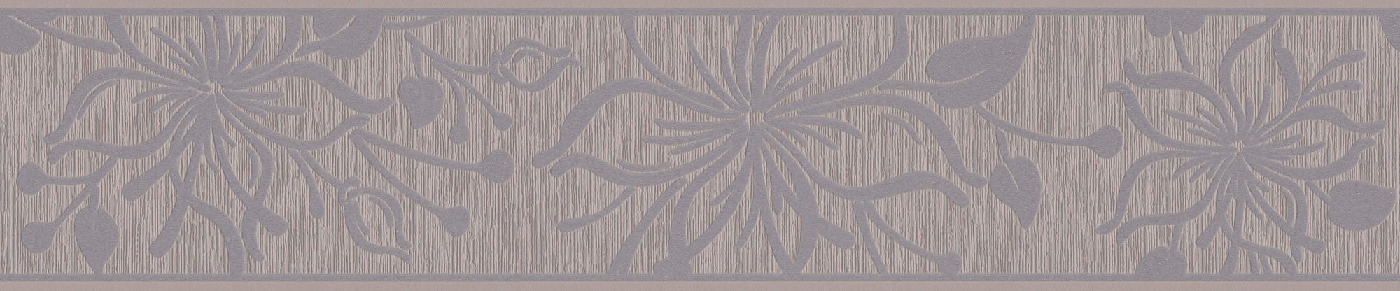 Borte Blumenranke grau B/L: ca. 13x500 cm