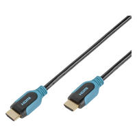 Vivanco HDMI-Kabel blau schwarz HDMI-Kabel_High_Speed 2,5m - blau/schwarz (250,00cm) - Vivanco