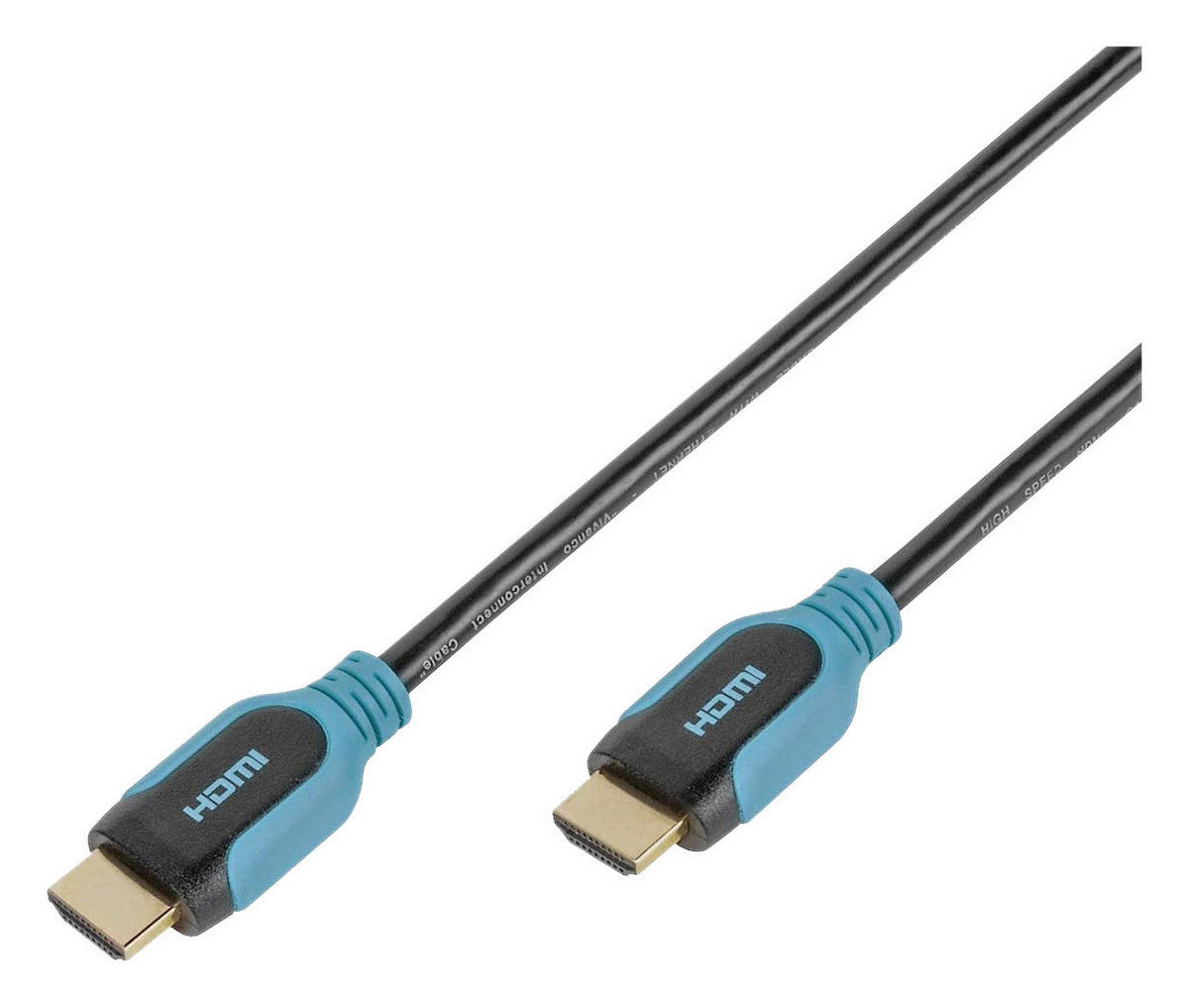 Vivanco HDMI-Kabel blau schwarz HDMI-Kabel_High_Speed 2,5m - blau/schwarz (250,00cm) - Vivanco