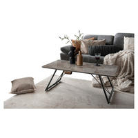 Couchtisch Chloe grau Keramik Hochglanz Nachbildung B/H/T: ca. 110x42x60 cm Chloe - grau (110,00/42,00/60,00cm)
