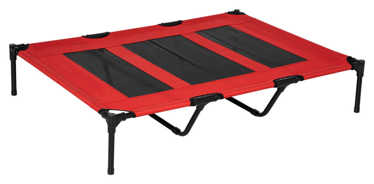 PawHut Hunde-Zubehör schwarz Polypropylen B/H/L: ca. 92x122x23 cm Hundebett - rot/schwarz (23,00/92,00/122,00cm) - PawHut