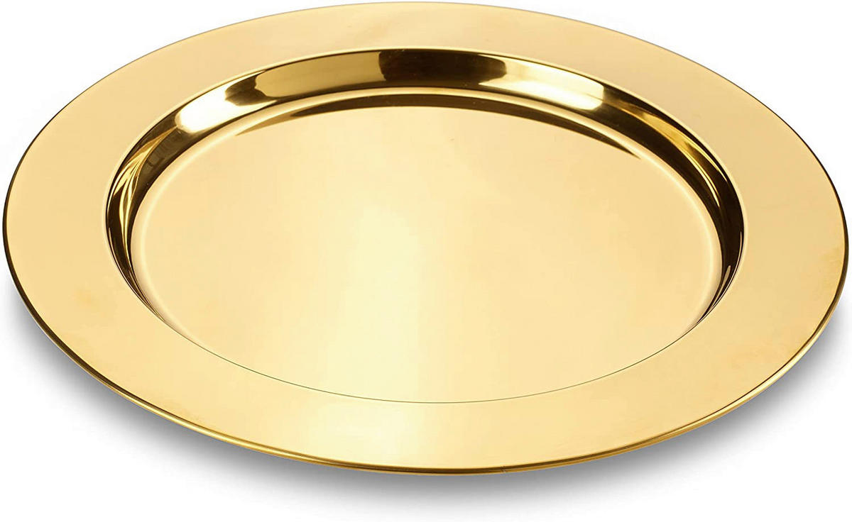 ECHTWERK Platzteller-Set gold Edelstahl B/H/L: ca. 33x3x33 cm Platztellerset_2tlg. - gold (33,00/33,00/3,00cm) - ECHTWERK