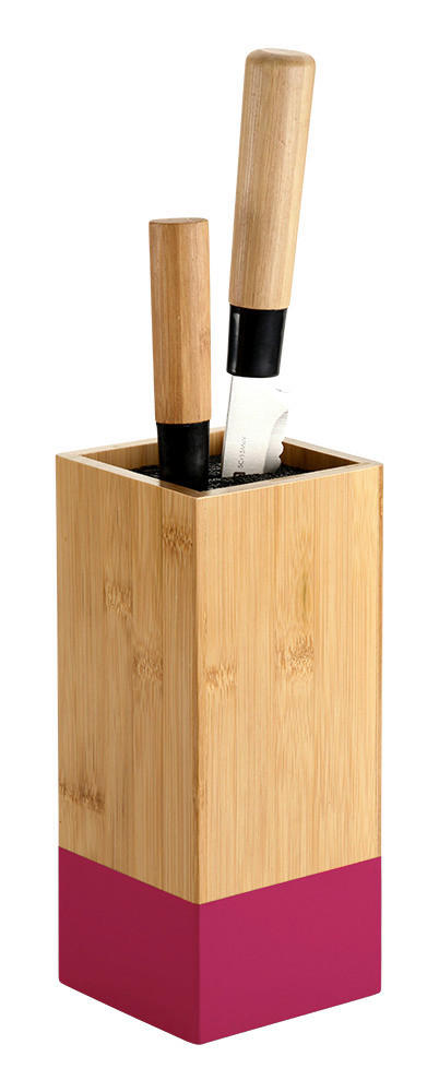 Kesper Messerblock Messerblock - braun/beere (10,00/10,00/23,00cm) - Kesper