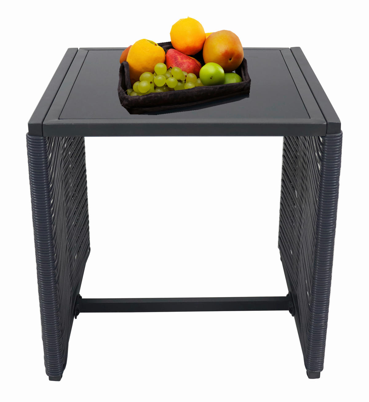 VCM Gartensitzgruppe Fidola schwarz Polyrattangeflecht B/H/L: ca. 53x86x53 cm Fidola - schwarz (53,00/53,00/86,00cm) - VCM