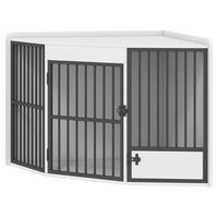 PawHut Hundetreppe weiß Stahl B/H/L: ca. 80x64x113 cm Hundekäfig - weiß (113,00/80,00/64,00cm) - PawHut