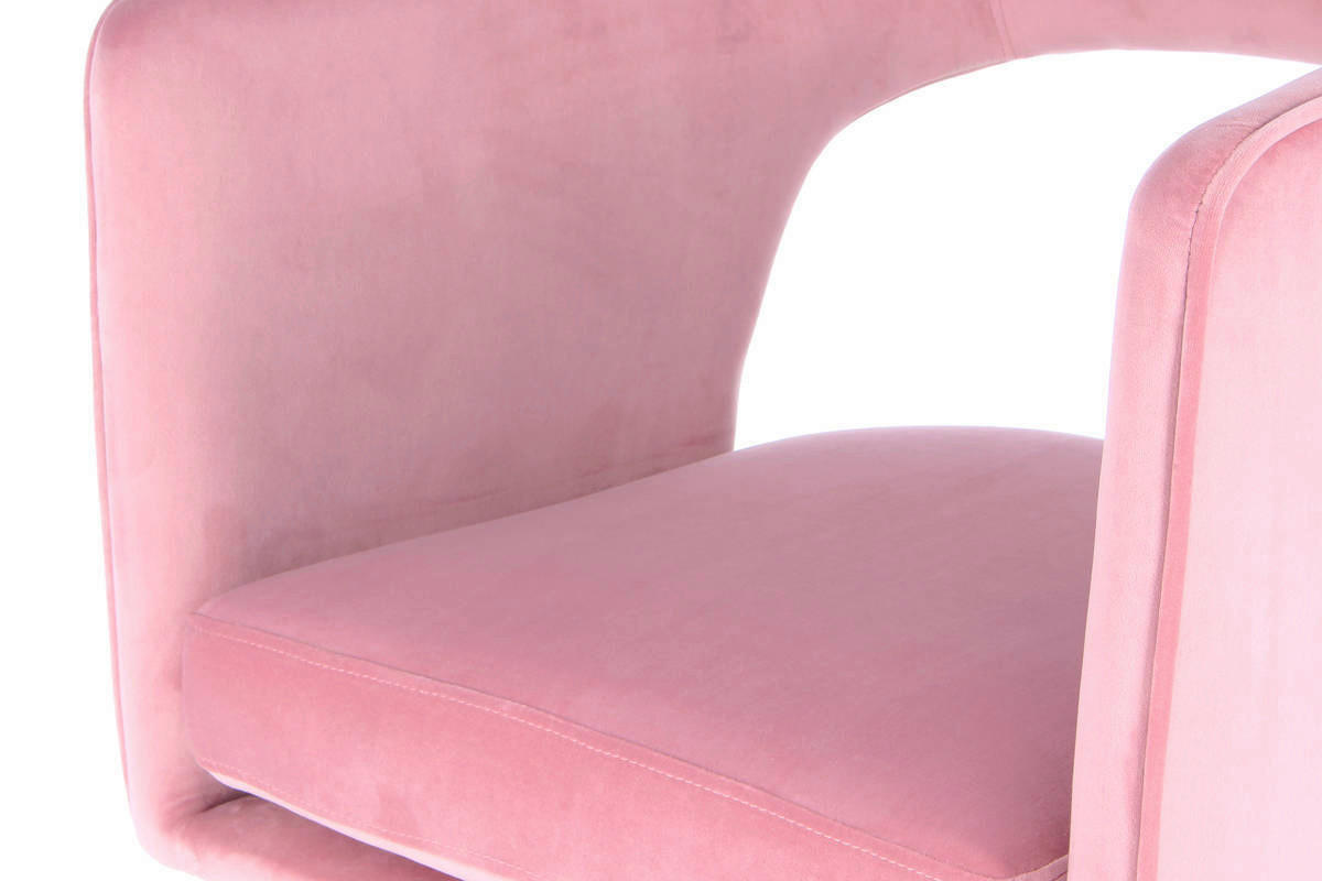 Stuhl Jolene 100 rosa Microfaser B/H/T: ca. 60x77x63 cm Jolene 100 - gold/rosa (60,00/77,00/63,00cm) - 360 Living