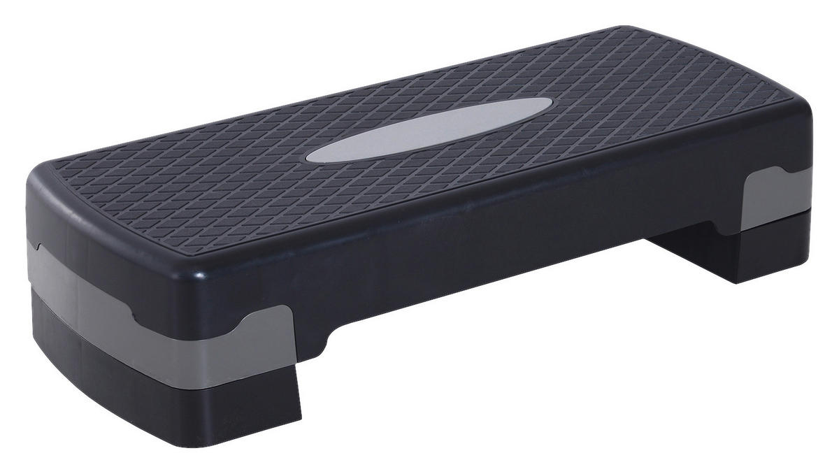 HOMCOM Steppbrett grauschwarz Kunststoff B/H/L: ca. 68x15x29 cm Steppbrett - grauschwarz (29,00/68,00/15,00cm) - HOMCOM