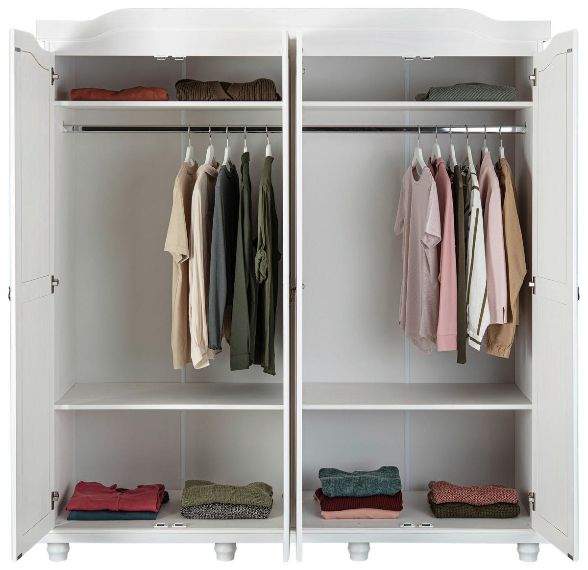 Kleiderschrank Isny weiß B/H/T: ca. 182x198x60 cm Isny - weiß (182,00/198,00/60,00cm) - Inter Link