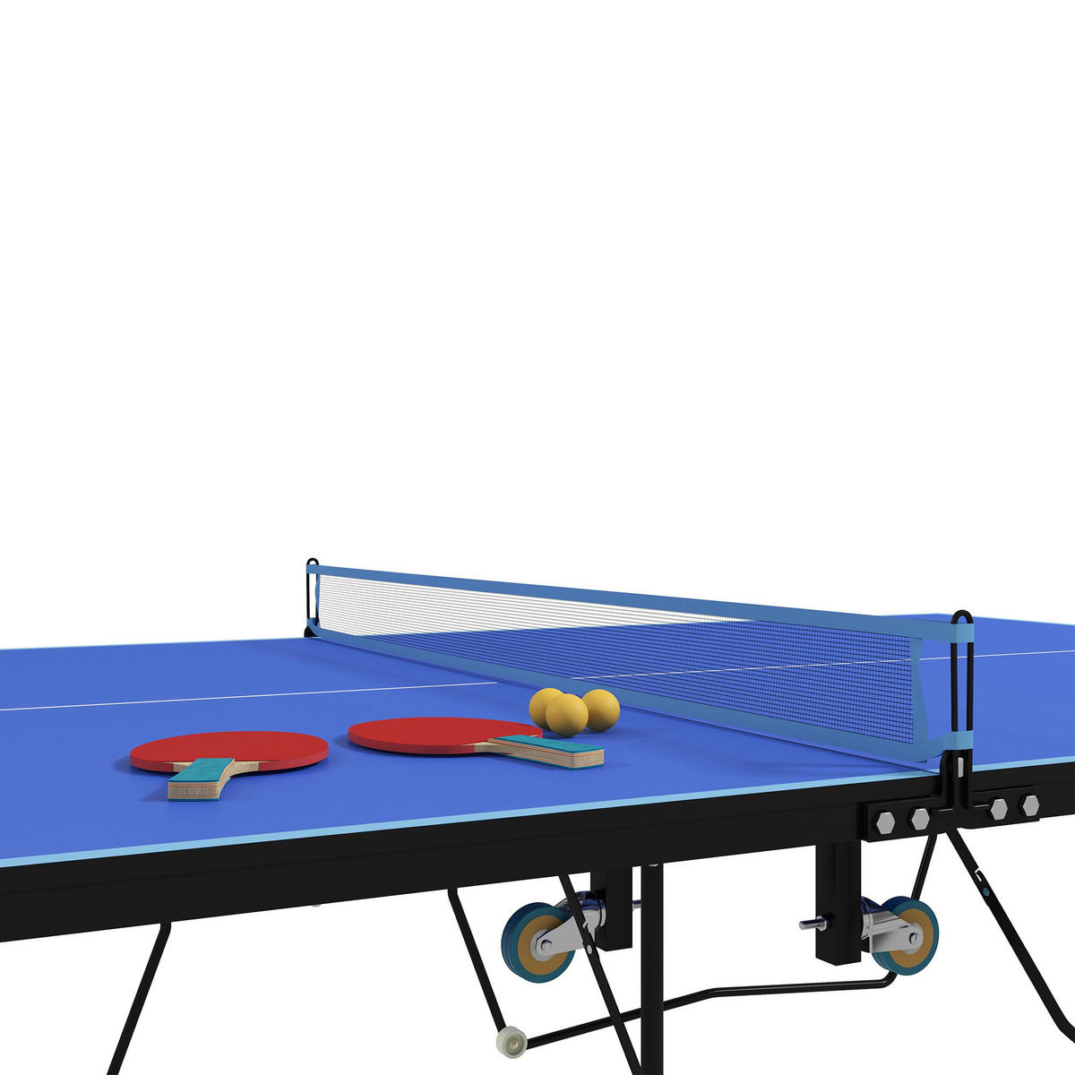 SPORTNOW Tischtennisplatte blau Stahl B/H/L: ca. 152,5x76x274 cm Tischtennisplatte - blau (274,00/152,50/76,00cm) - SPORTNOW