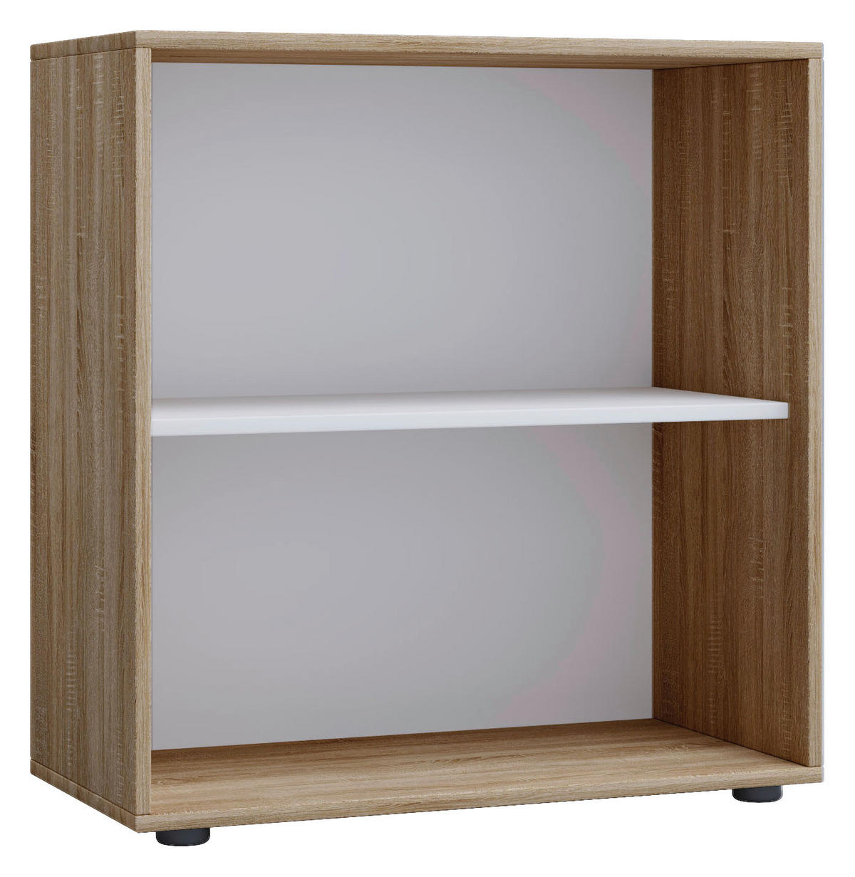 Regal Lona L ohne Türen Eiche Sonoma Nachbildung weiß B/H/T: ca. 70x74x37 cm Lona L ohne Türen - Eiche/weiß (70,00/74,00/37,00cm) - VCM Möbel