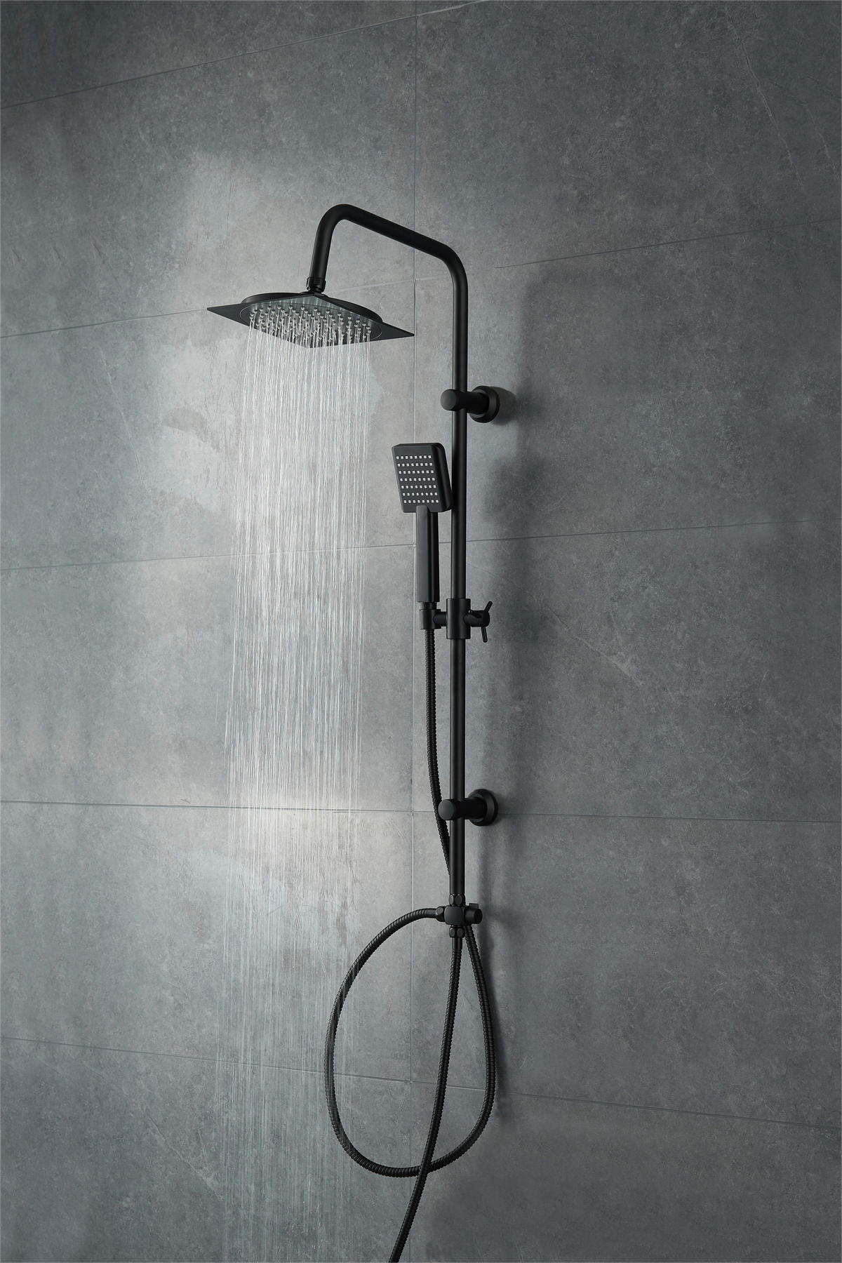 Duschsystem schwarz H: ca. 100 cm Duschsystem_Wellness_Sensation BLK - schwarz (100,00cm) - Sensation