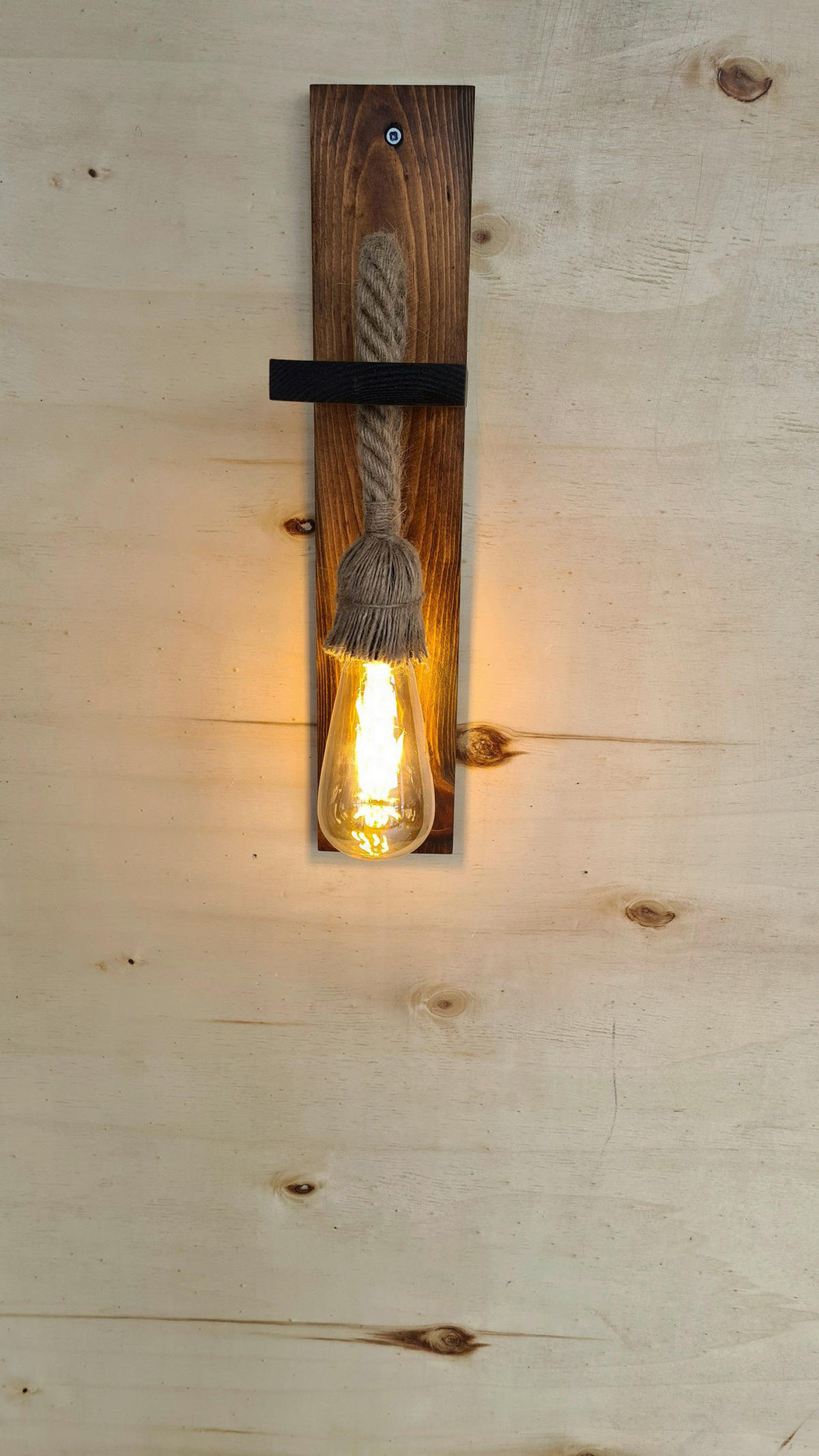 Opviq Wandleuchte nussbaum Kiefer B/H/T/L: ca. 45x17x9x45 cm E27 1 Brennstellen Ahsap Aplik 23 - nussbaum (45,00/45,00/17,00cm) - Opviq