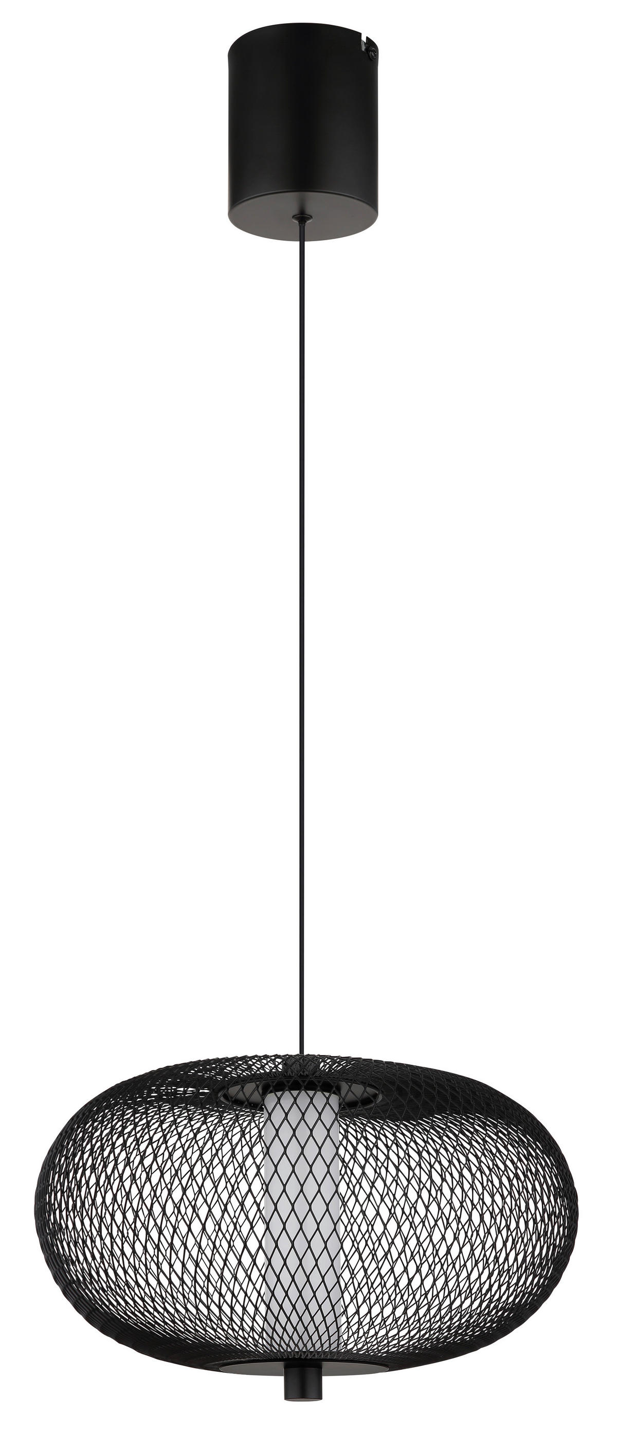 GLOBO LED-Pendelleuchte ASTARI 31270108 Opal schwarz Kunststoff Metall H/D: ca. 150x35 cm 1.0 Brennstellen ASTARI - schwarz/Opal (35,00/150,00cm) - GLOBO
