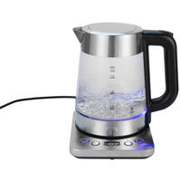 POCOline Wasserkocher silber Edelstahl Glas Kunststoff B/H/L: ca. 22,1x24,2x23,1 cm ca. 1,7 l Wasserkocher_Glas_Hot-One - silber (23,10/22,10/24,20cm) - POCOline