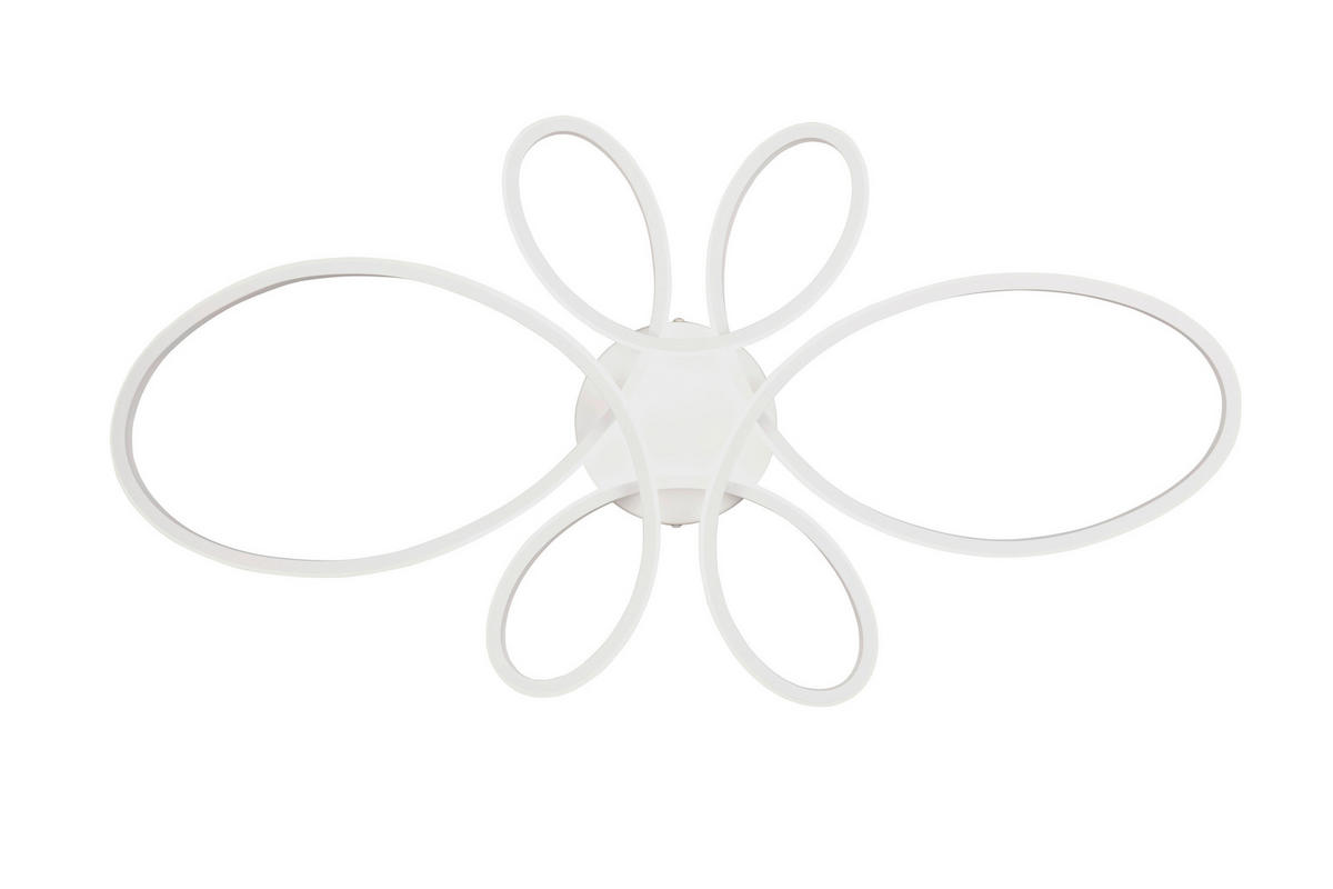 Trio LED-Deckenleuchte weiß Metall B/H/L: ca. 7,5x45,5x83 cm LED-Deckenleuchte_Fly - weiß (83,00/7,50/45,50cm) - Trio