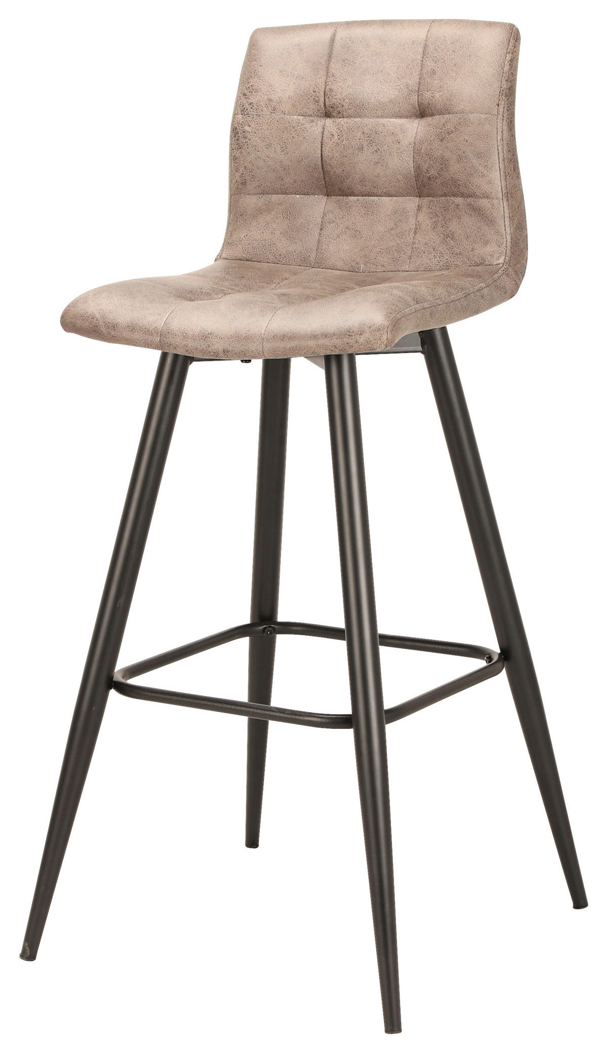 Barhocker SIMONE  2er-Set braun Vintage schwarz Stoff Metall B/H/T: ca. 42x103x51 cm SIMONE  2er-Set - braun/schwarz (42,00/103,00/51,00cm) - byLIVING