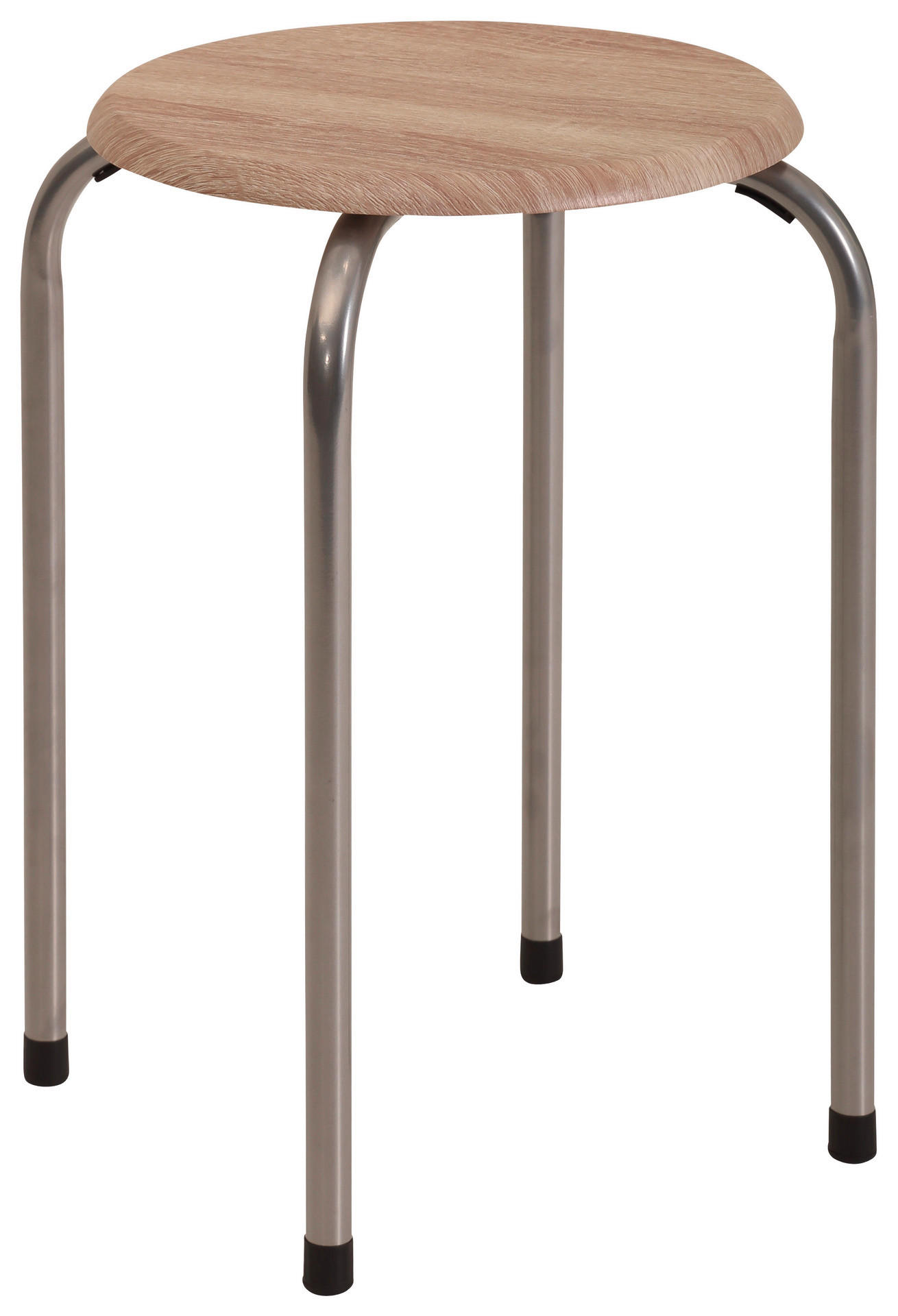 Stapelhocker Lilly Eiche Sonoma B/H/T: ca. 38x46x38 cm Lilly - Eiche/Alu (38,00/46,00/38,00cm)