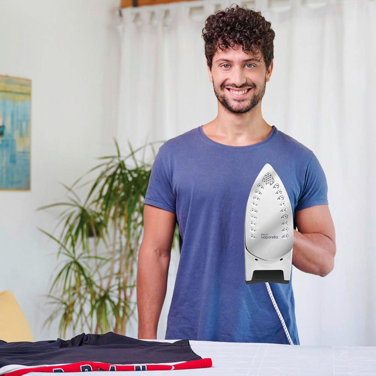 Polti Polti Dampfbügelautomat QC110 türkis weiß Edelstahl B/H/L: ca. 28,7x14,4x28,7 cm VAPORELLA - weiß/türkis (28,70/28,70/14,40cm) - Polti