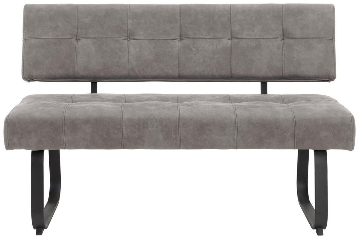 Essgruppe Luise grau Eiche Microfaser B/H/T: ca. 180x76x90 cm Luise - Eiche/grau (180,00/76,00/90,00cm) - Hela