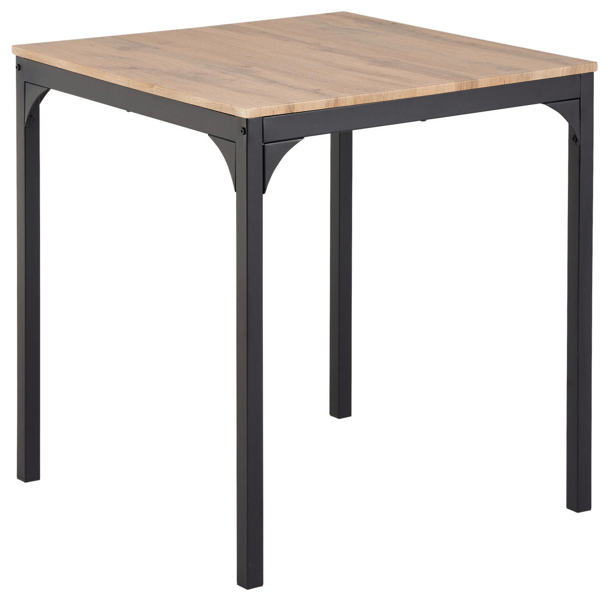 Eiche schwarz Wildeiche B/H/T: ca. 70x74x70 cm Emilie_Küchentisch_JX-18A588 - Eiche/schwarz (70,00/74,00/70,00cm)