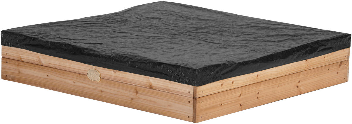 AXI Sandkasten braun Holz B/H/L: ca. 115x22x115 cm Sandkasten - braun/grün (115,00/115,00/22,00cm) - AXI