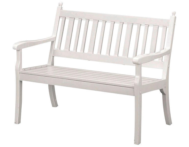 Blome Sitzbank Hohenzollern weiß Kunststoff B/H/L: ca. 69x88x115 cm Hohenzollern - weiß (115,00/69,00/88,00cm) - Blome