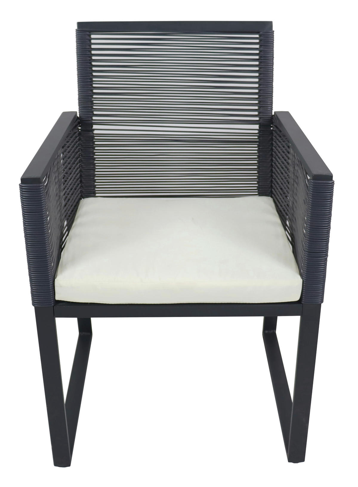 VCM Gartensitzgruppe Fidola schwarz Polyrattangeflecht B/H/L: ca. 53x86x53 cm Fidola - schwarz (53,00/53,00/86,00cm) - VCM