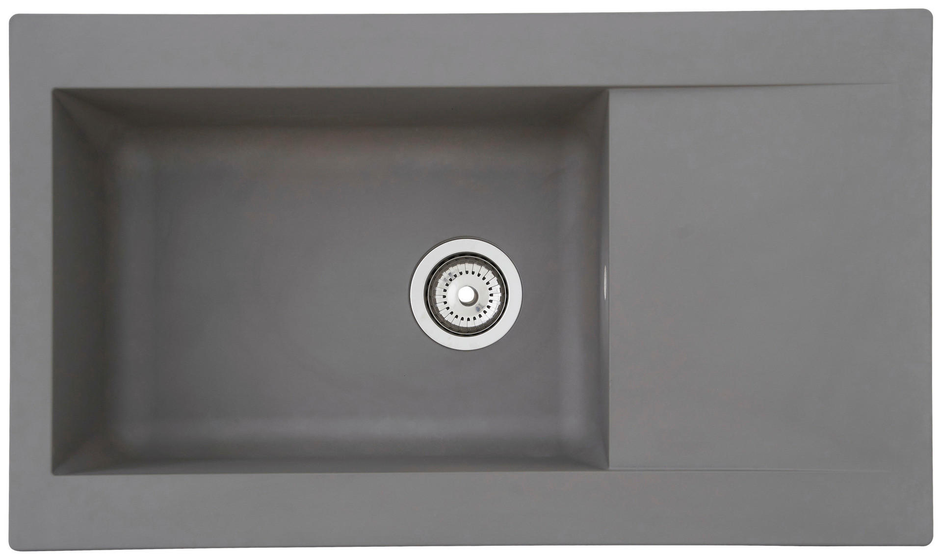 Respekta Einbauspüle Denver 86 x 50 G Beton grau Mineralite B/H/T: ca. 86x20x50 cm Denver 86 x 50 G - Beton/grau (86,00/20,00/50,00cm) - Respekta