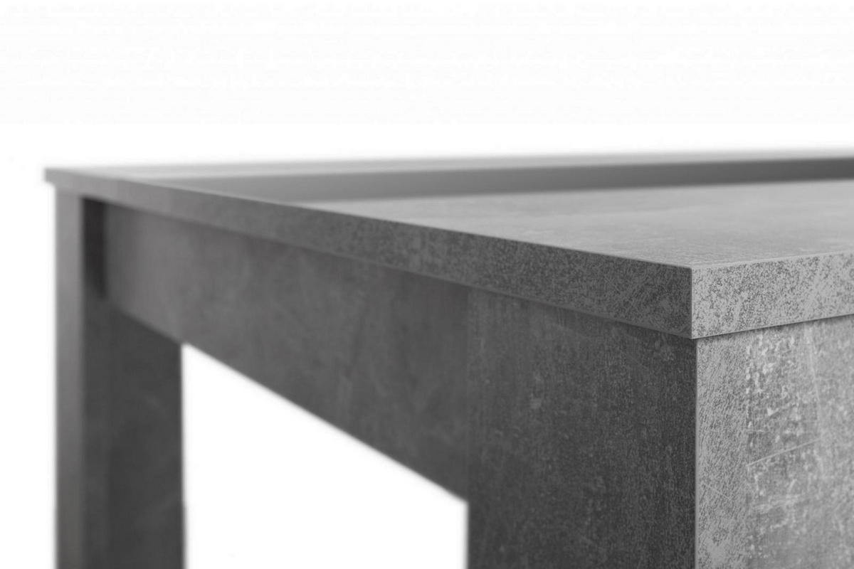 Esstisch Niklas Beton Optik B/H/T: ca. 138x74x80 cm Niklas - Beton/weiß (138,00/74,00/80,00cm)